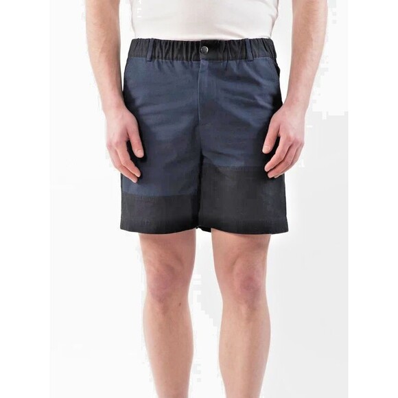 Charles Tyrwhitt CRWTH Men's Cotton Patch Chino Shorts Black Navy L